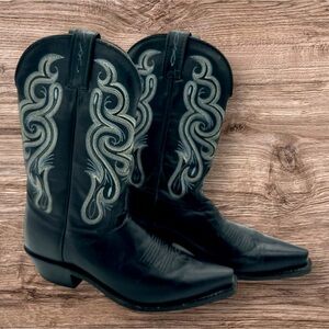 Tony Lama Black Stallion Leather Western Boots